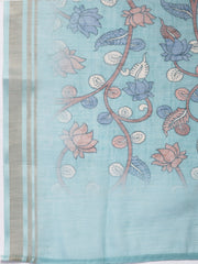 Neck Embroidered Cotton Blend Unstitched Suit With Dupatta