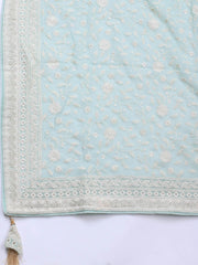 Embroidered Georgette Unstitched Suit Piece With Dupatta