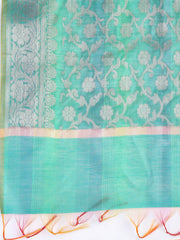 Woven Chanderi Unstitched Suit With Dupatta