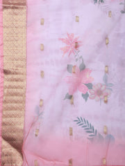 Embroidery Chanderi Unstitched Suit Piece With Dupatta