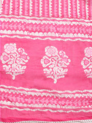 Neck Patti Cotton Blend Unstitched Suit With Dupatta