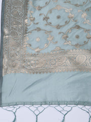 Woven Chanderi Unstitched Suit With Dupatta