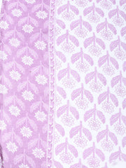 Printed Cotton Blend Unstitched Suit With Dupatta