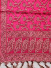 Woven Chanderi Unstitched Suit Piece With Dupatta