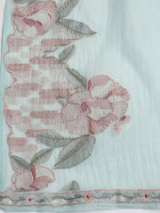 Embroidery Chanderi Unstitched Suit With Dupatta