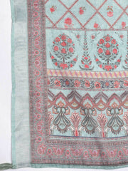 Printed Linen Unstitched Suit With Dupatta