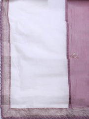 Embroidered Chanderi Unstitched Suit With Dupatta