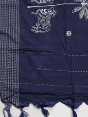 Neck Embroidered Cotton Blend Unstitched Suit Piece With Dupatta