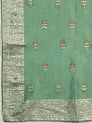 Woven Tissue Unstitched Suit Piece With Dupatta