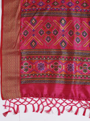 Art Silk Unstitched Suit Piece With Dupatta