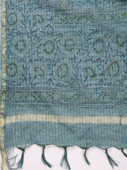 Printed Cotton Blend Unstitched Suit With Dupatta