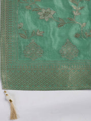 Embroidery Chanderi Unstitched Suit With Dupatta