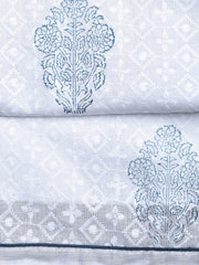 Printed Cotton Blend Unstitched Suit With Dupatta