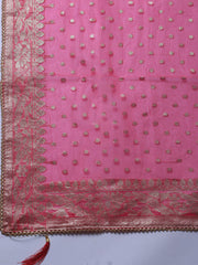 Neck Embroidery Tissue Unstitched Suit With Dupatta