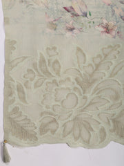 Embroidery Linen Unstitched Suit With Dupatta