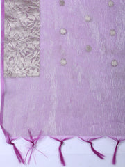 Neck Embroidered Tissue Unstitched Suit Piece With Dupatta