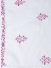 Neck Embroidered Cotton Blend Unstitched Suit Piece With Dupatta