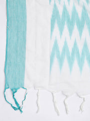 Neck Embroidered Cotton Blend Unstitched Suit Piece With Dupatta