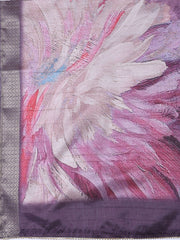 Neck Embroidered Tussar Unstitched Suit With Dupatta