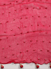Neck Patti Cotton Blend Unstitched Suit Piece With Dupatta