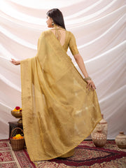 Woven Design Cotton Linen Saree