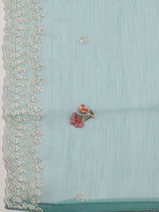 All Over Embroidered Chiffon Unstitched Suit With Dupatta