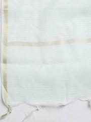 Neck Embroidered Cotton Blend Unstitched Suit With Dupatta