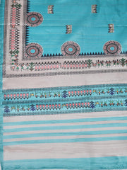 Printed Art Tussar Unstitched Suit With Dupatta