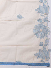 Embroidered Chanderi Unstitched Suit Piece With Dupatta