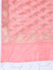 Woven Chanderi Unstitched Suit With Dupatta