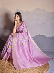 Zari Jaal Woven Art Silk Saree