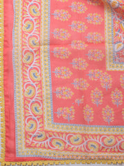 Printed Cotton Blend Unstitched Suit Piece With Dupatta