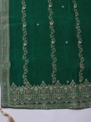 Embroidery Chanderi Unstitched Suit With Dupatta