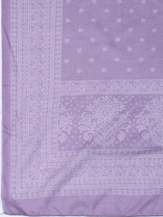 Neck Work Cotton Blend Unstitched Suit With Dupatta