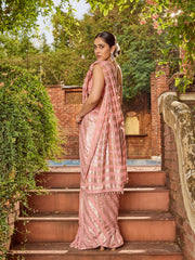 Sequence Embroidery Georgette Pre Draped Saree
