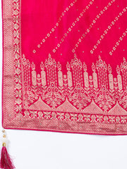 Booti Work Art Silk Unstitched Suit Piece With Dupatta