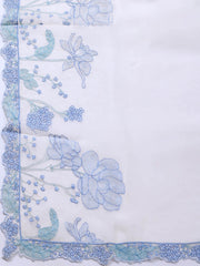 Embroidery Linen Unstitched Suit With Dupatta