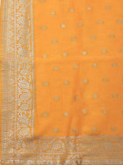 Embroidered Art Silk Unstitched Suit Piece With Dupatta