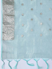 Woven Tissue Unstitched Suit With Dupatta