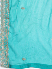 Printed Embroidered Muslin Unstitched Suit With Dupatta