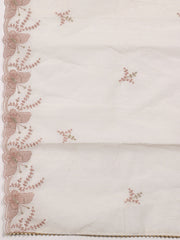 Neck Patti Cotton Blend Unstitched Suit With Dupatta