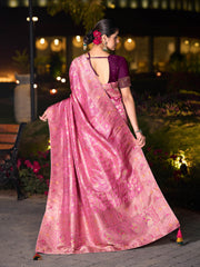 Sequence Embroidery Art Silk Saree