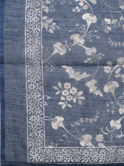 Neck Embroidered Chanderi Unstitched Suit With Dupatta