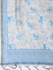 Neck Embroidered Chanderi Unstitched Suit With Dupatta