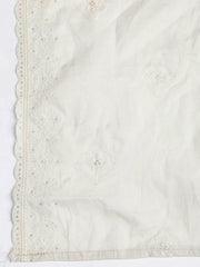 Embroidered Cotton Blend Unstitched Suit Piece With Dupatta