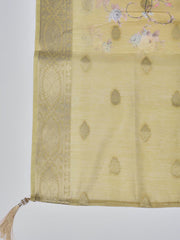 Neck Embroidery Chanderi Unstitched Suit With Dupatta