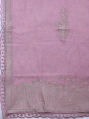 Embroidery Linen Unstitched Suit With Dupatta