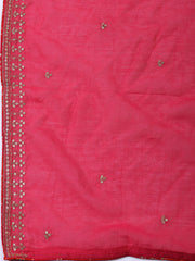 Neck Embroidered Cotton Blend Unstitched Suit With Dupatta