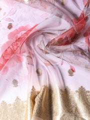 Neck Embroidered Tissue Unstitched Suit Piece With Dupatta