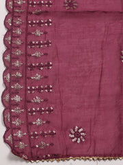 Neck Embroidered Cotton Unstitched Suit Piece With Dupatta